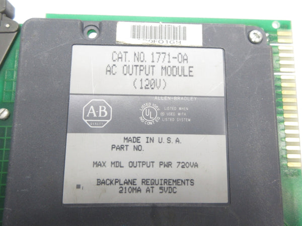 ALLEN BRADLEY 1771-OA 120VAC (AS PICTURED) UNMP