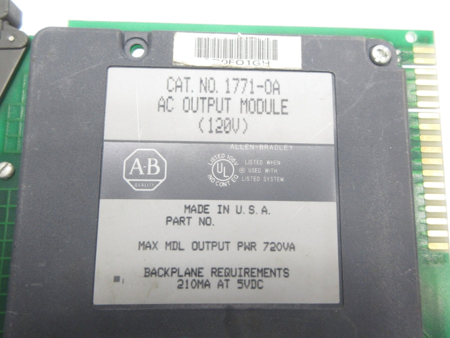 ALLEN BRADLEY 1771-OA 120VAC (AS PICTURED) UNMP