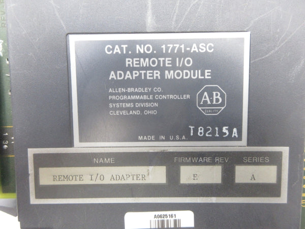 ALLEN BRADLEY 1771-ASC SER. A F/W E UNMP