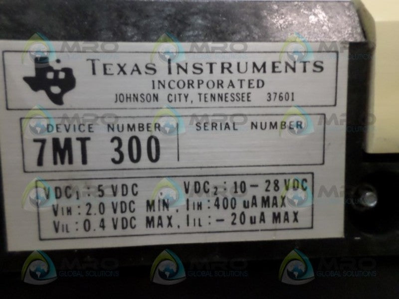 TEXAS INSTRUMENTS 7MT300 PARALLEL INPUT MODULE UNMP