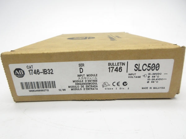 INDUSTRIAL SPARE PART 1746-IB32 SER. D 15-30VDC DATE: 2006 NSFS