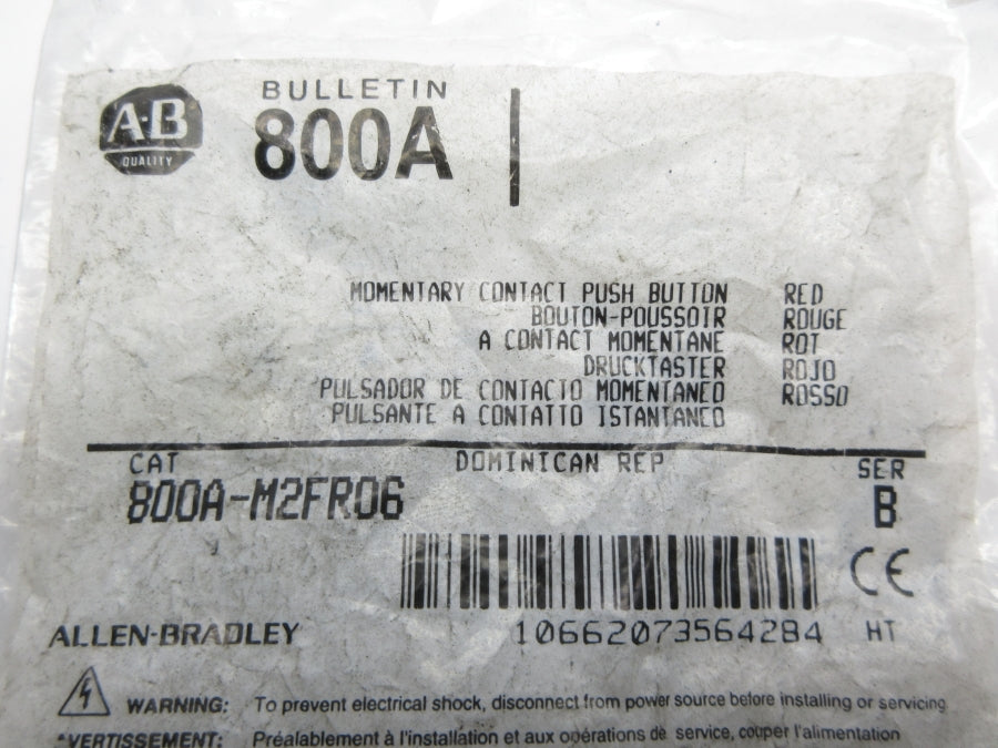 ALLEN BRADLEY 800A-M2FR06 SER. B NSMP