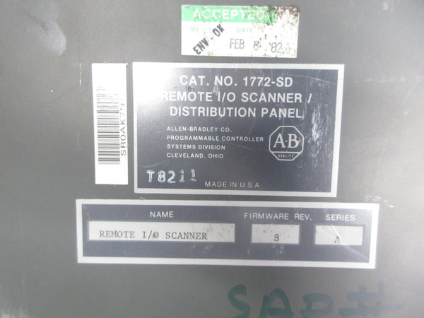 ALLEN BRADLEY 1772-SD SER. A F/W 8 UNMP