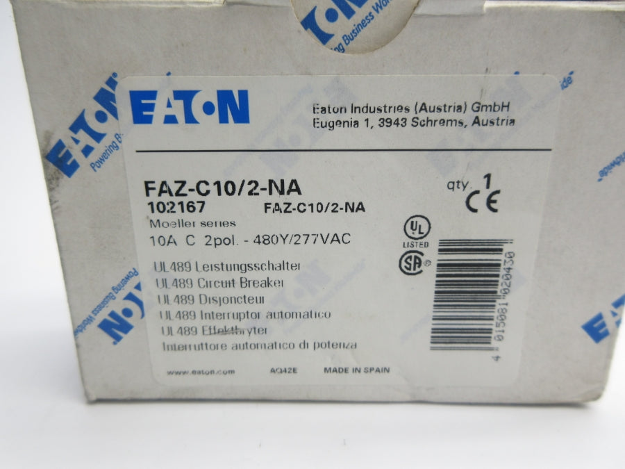 EATON FAZ-C10/2-NA 102167 277VAC 10A NSMP