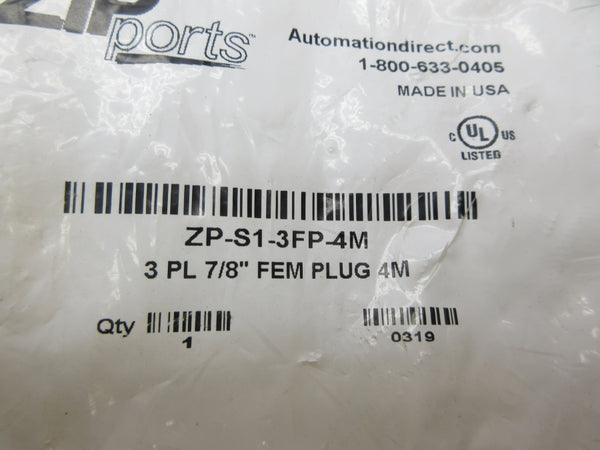 ZIP PORTS ZP-S1-3FP-4M NSMP