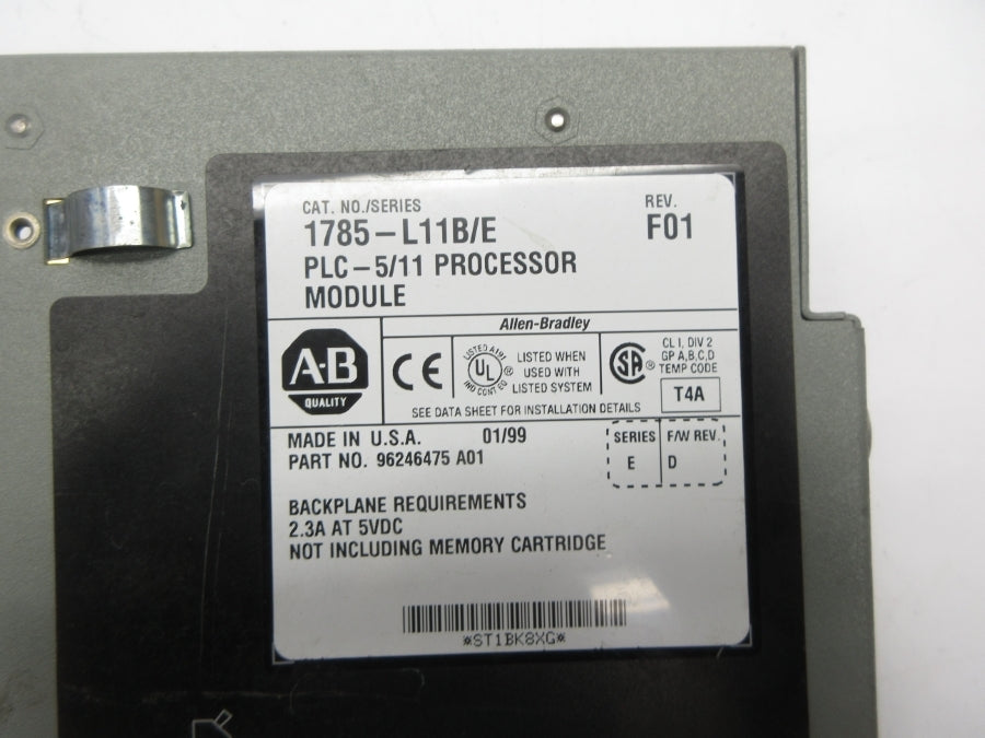 ALLEN BRADLEY 1785-L11B SER. E F/W D REV. F01 (NO KEY) UNMP