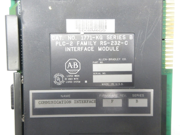 ALLEN BRADLEY 1771-KG SER. B F/W F UNMP