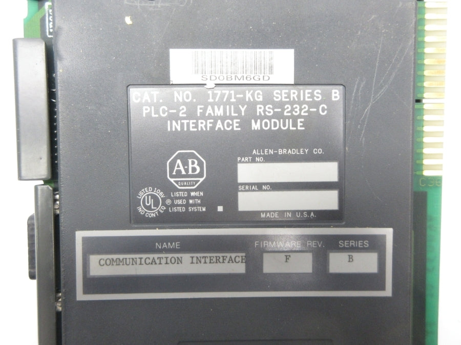 ALLEN BRADLEY 1771-KG SER. B F/W F UNMP