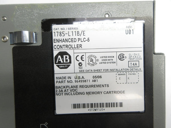 ALLEN BRADLEY 1785-L11B SER. E F/W K REV. U01 (NO KEY) UNMP