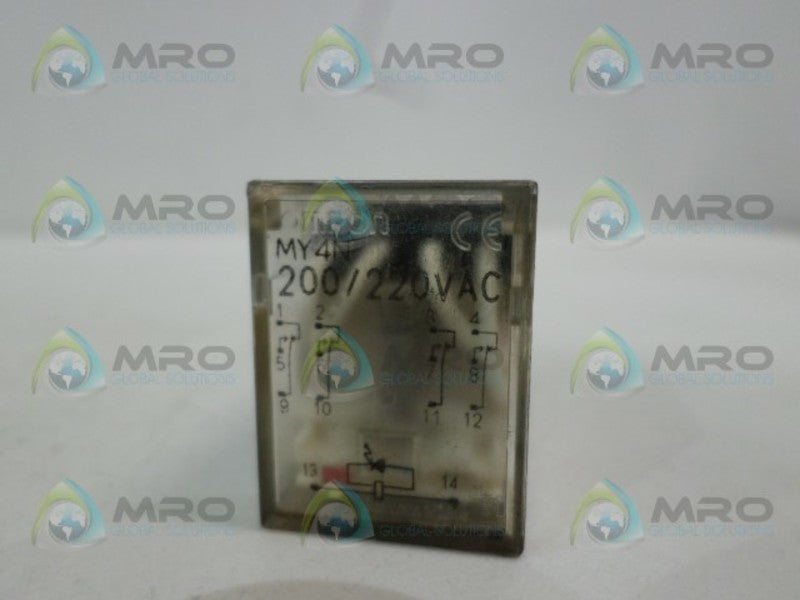 OMRON MY4N RELAY 200/220VAC UNMP