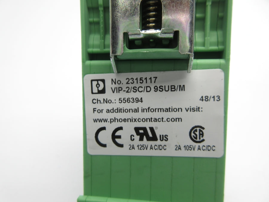 PHOENIX CONTACT 2315117 VIP-2/SC/D9SUB/M 125VAC/DC 2A (GREEN) NSNP