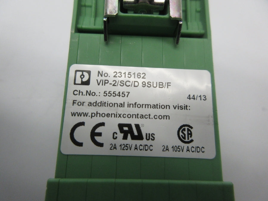 PHOENIX CONTACT 2315162 VIP-2/SC/D9SUB/F 125VAC/DC 2A NSNP