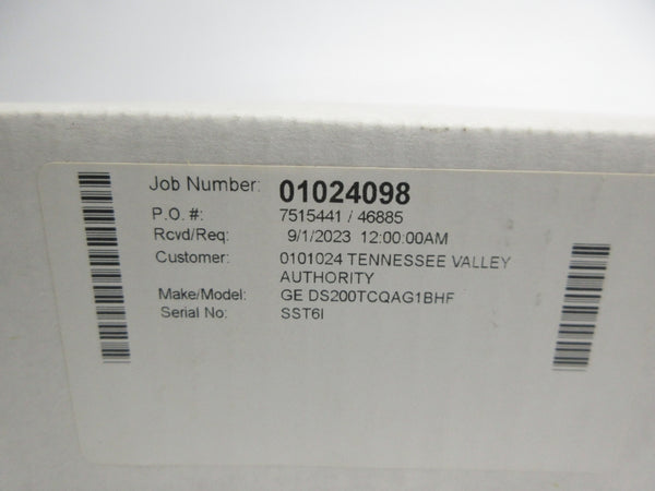GENERAL ELECTRIC DS200TCQAG1BHF NSMP
