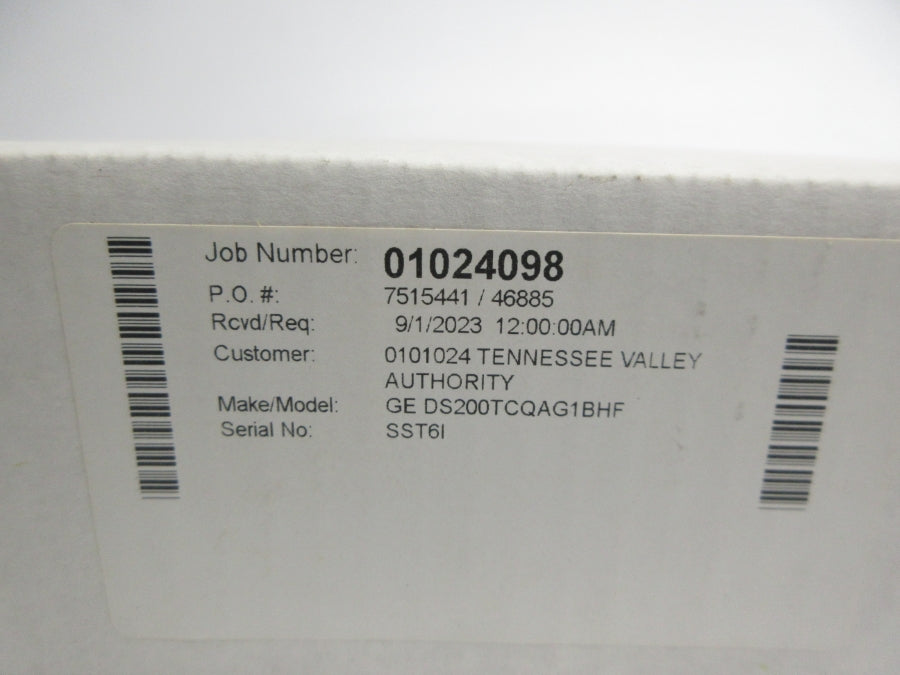 GENERAL ELECTRIC DS200TCQAG1BHF NSMP