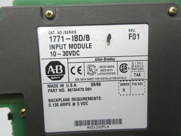 ALLEN BRADLEY 1771-IBD SER. B 10-30VDC REV. F01 UNMP