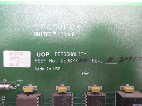 MEASUREX 05367700 REV. B UNMP
