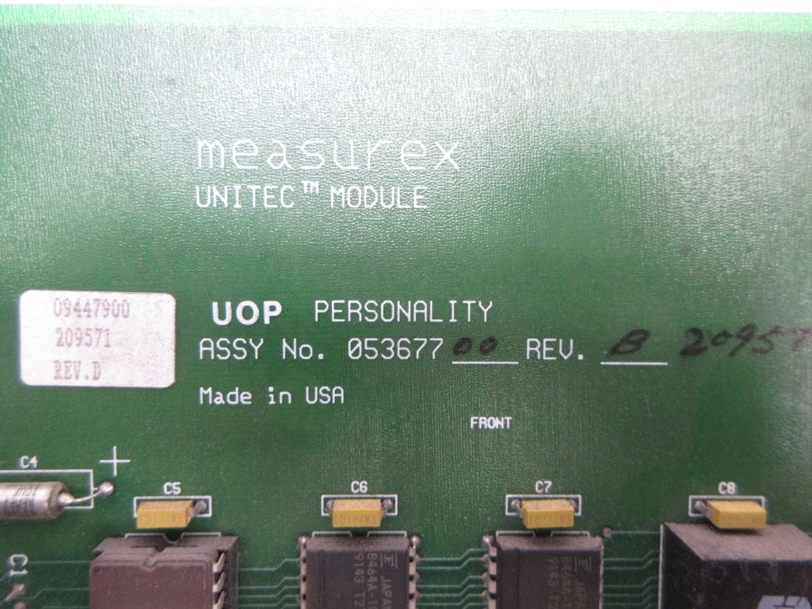 MEASUREX 05367700 REV. B UNMP