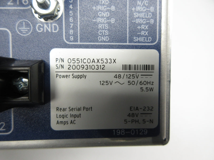 SEL 0551COAX533X 48/125V NSNP