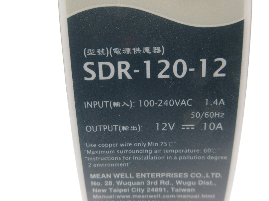 MEAN WELL SDR-120-12 100-240VAC 1.4A NSMP