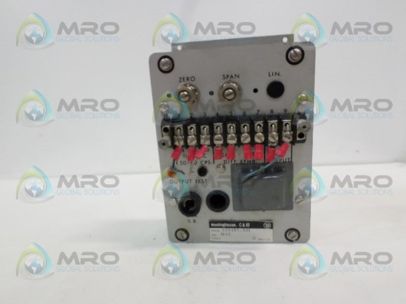 WESTINGHOUSE 499455-001 AMPLIFIER SUB ASSEMBLY UNMP