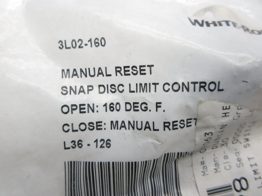 WHITE-RODGERS 3L02-160 NSMP
