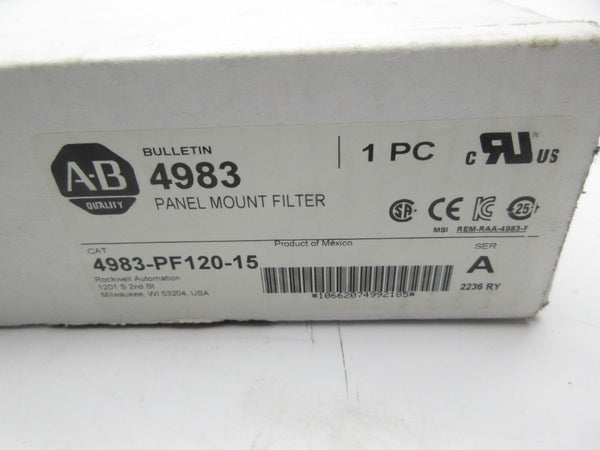 ALLEN BRADLEY 4983-PF120-15 SER. A 120VAC 15A (WH) NSMP