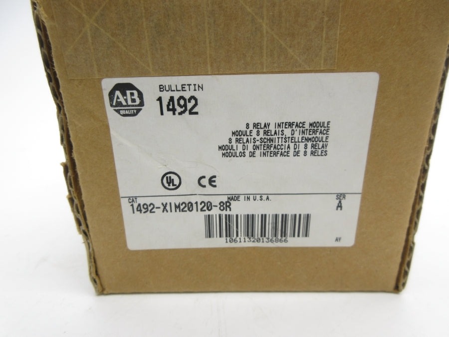 ALLEN BRADLEY 1492-XIM20120-8R SER. A 96-132VAC (BR/WH) NSMP