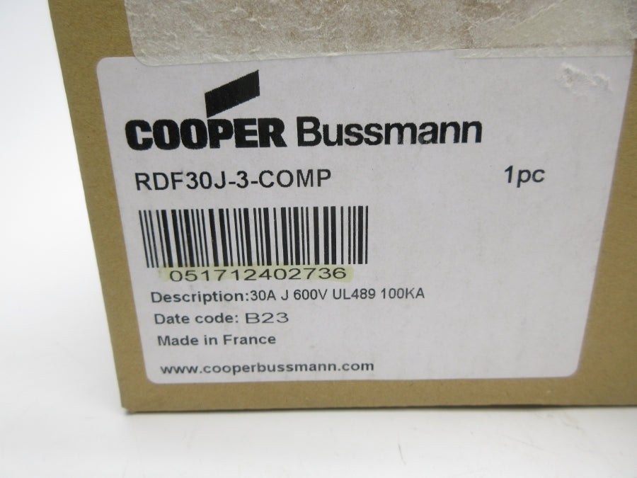 BUSSMANN RDF30J-3-COMP 600VAC 30A NSMP