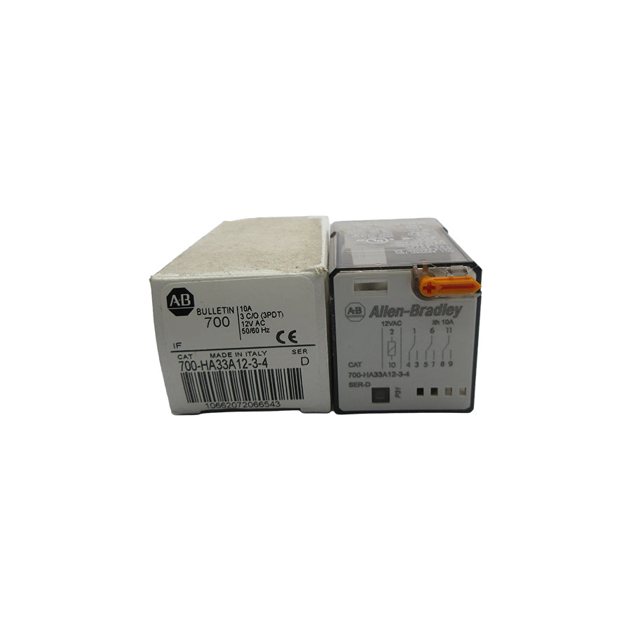 ALLEN BRADLEY 700-HA33A12-3-4 SER. D 12VAC 10A (WH) NSMP