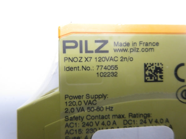 PILZ PNOZX7120VAC2N/O 774055 120VAC NSMP
