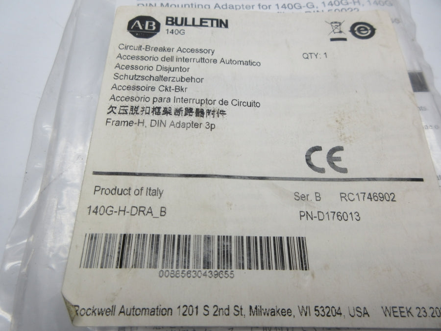 ALLEN BRADLEY 140G-H-DRA SER. B NSMP