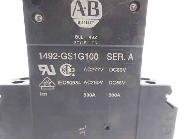 ALLEN BRADLEY 1492-GS1G100 SER. A 277VAC 10A NSNP
