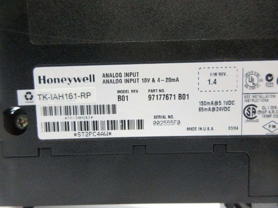 HONEYWELL TK-IAH161-RP F/W 1.4 10V REV. B01 (NO DOOR) NSNP