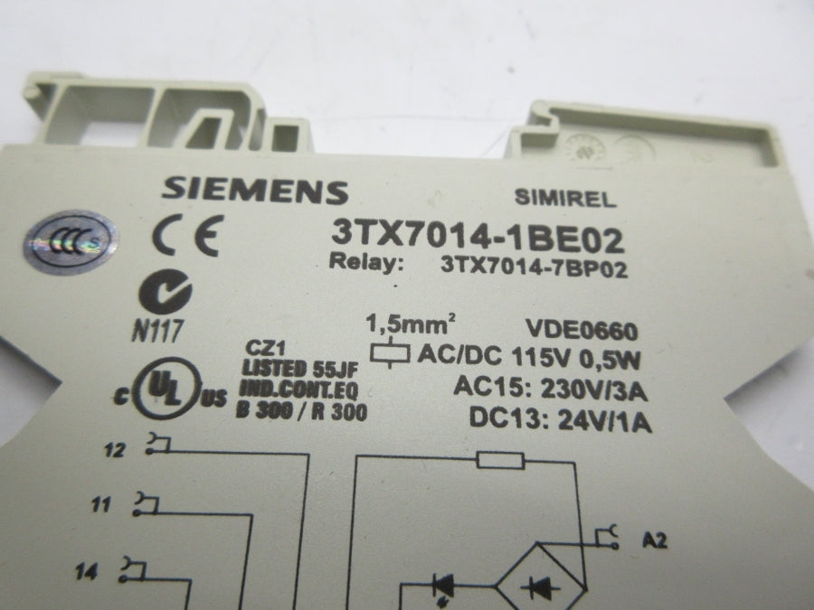 SIEMENS 3TX7014-1BE02 115VAC/DC NSNP