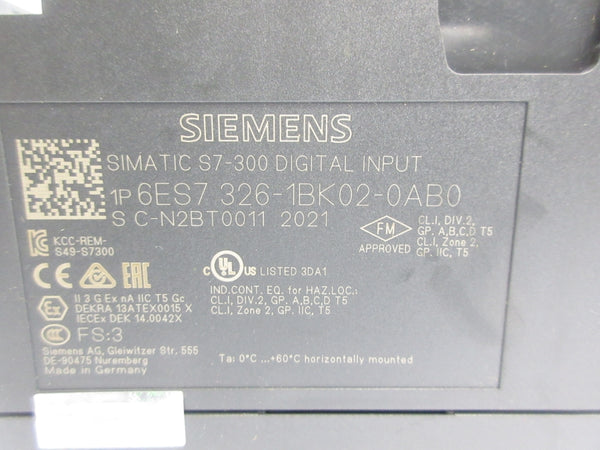 SIEMENS 6ES7326-1BK02-0AB0 24VDC (AS PICTURED) NSNP