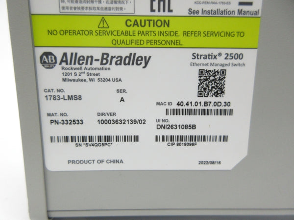 ALLEN BRADLEY 1783-LMS8 SER. A NSNP