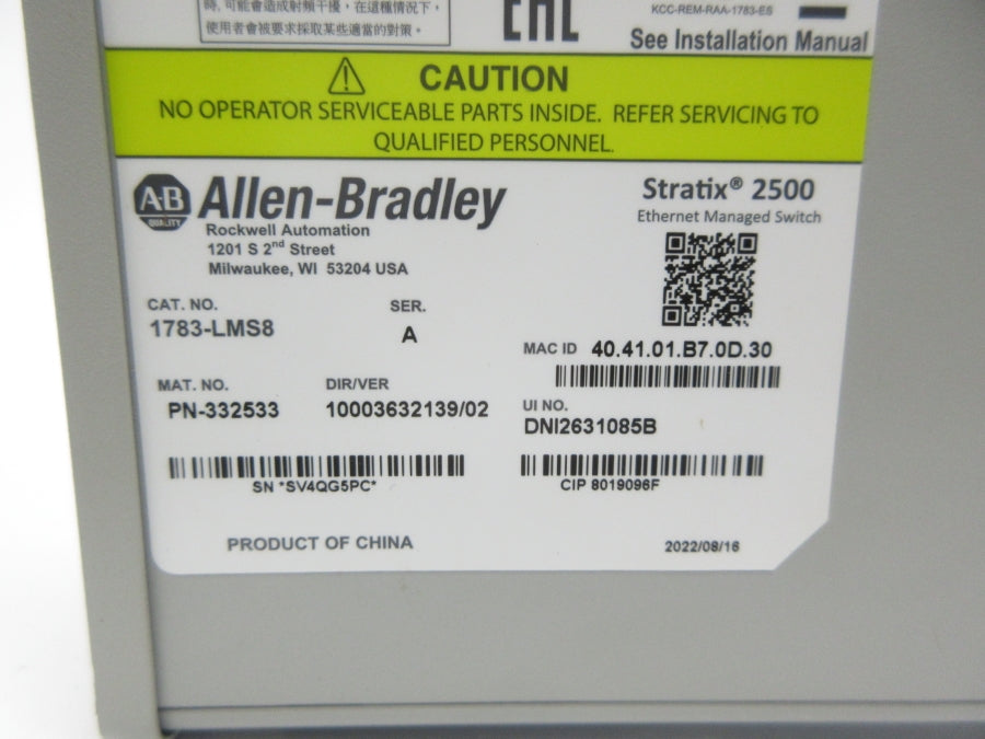 ALLEN BRADLEY 1783-LMS8 SER. A NSNP