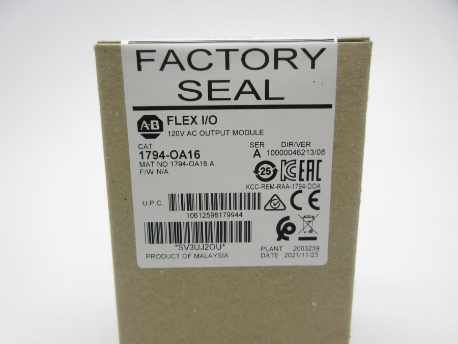 ALLEN BRADLEY 1794-OA16 SER. A DATE: 2021 NSFS