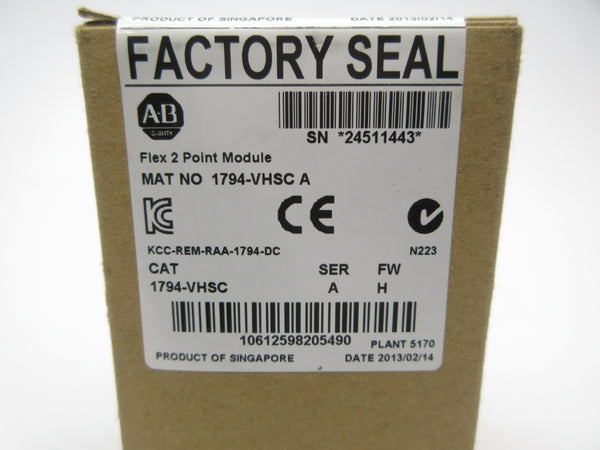 ALLEN BRADLEY 1794-VHSC SER. A F/W H DATE: 2013 NSFS