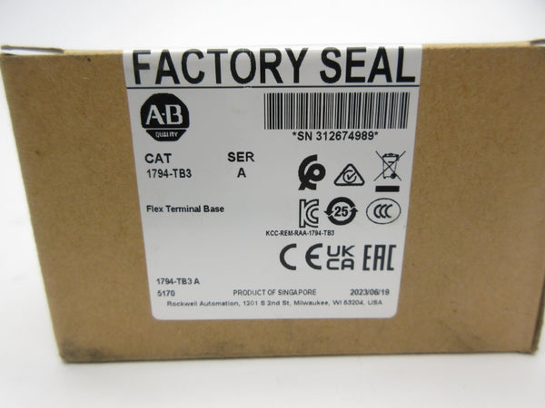 ALLEN BRADLEY 1794-TB3 SER. A DATE: 2023 NSFS