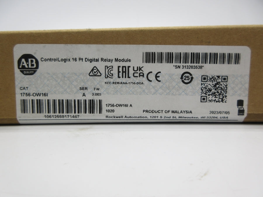 ALLEN BRADLEY 1756-OW16I SER. A F/W 3.003 DATE: 2023 NSFS
