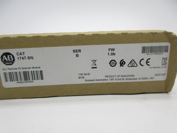 ALLEN BRADLEY 1747-SN SER. B F/W 1.0B DATE: 2023 NSFS