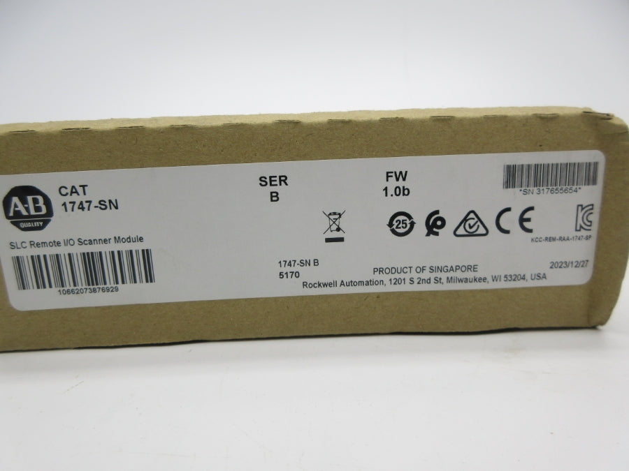 ALLEN BRADLEY 1747-SN SER. B F/W 1.0B DATE: 2023 NSFS