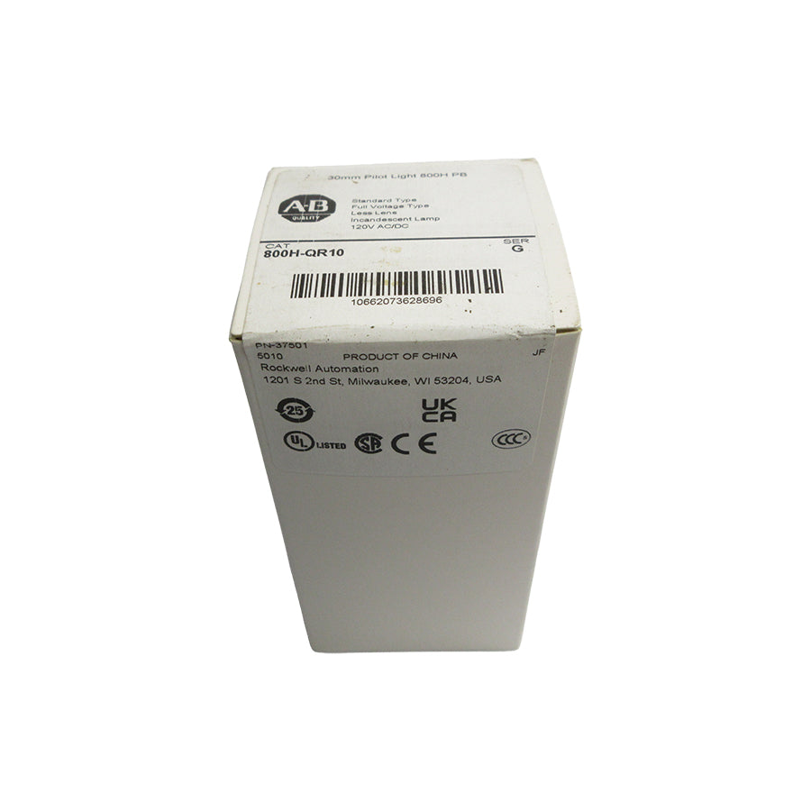 ALLEN BRADLEY 800H-QR10 SER. G 120VAC/DC (WH) NSFS