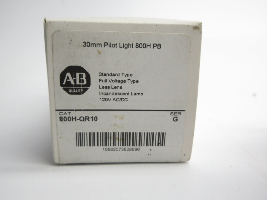 ALLEN BRADLEY 800H-QR10 SER. G 120VAC/DC (WH) NSFS