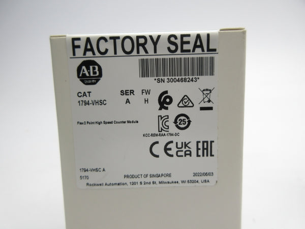ALLEN BRADLEY 1794-VHSC SER. A F/W H DATE: 2022 NSFS