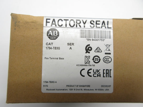 ALLEN BRADLEY 1794-TB3G SER. A DATE: 2022 NSFS