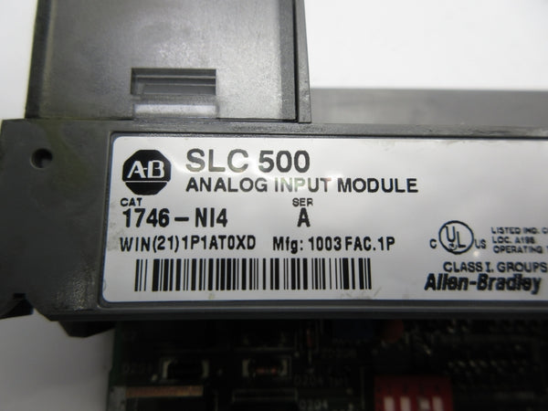 ALLEN BRADLEY 1746-NI4 SER. A 10VDC (NO DOOR) UNMP