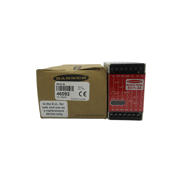 BANNER ENGINEERING ES-FL-2A 46092 24VAC/DC NSMP