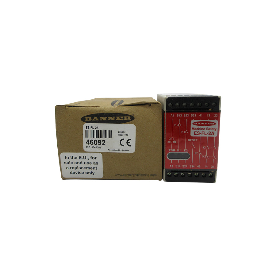 BANNER ENGINEERING ES-FL-2A 46092 24VAC/DC NSMP